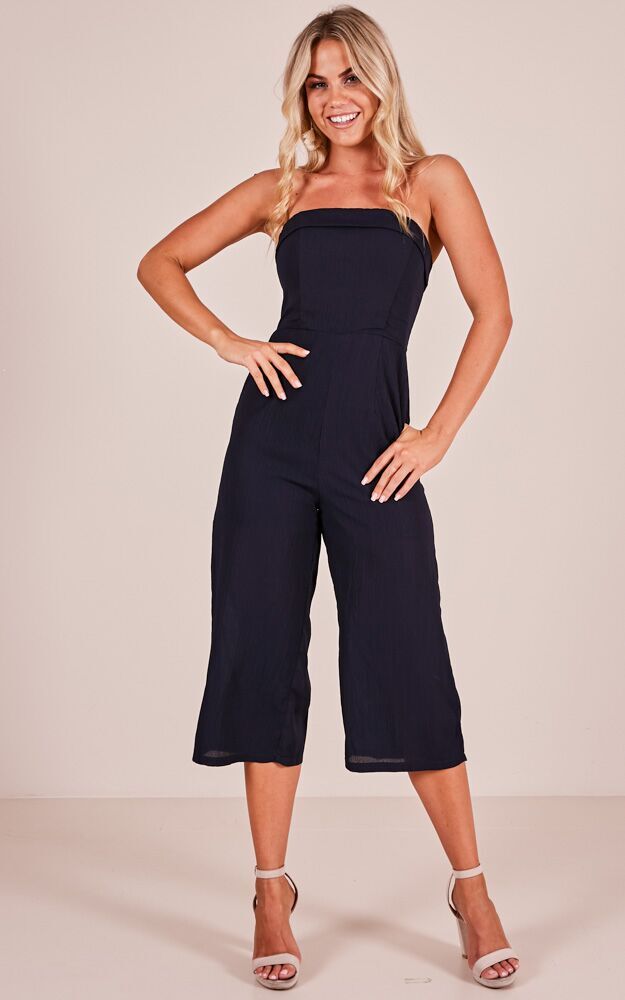 Be Ambitious Jumpsuit In Navy | Showpo