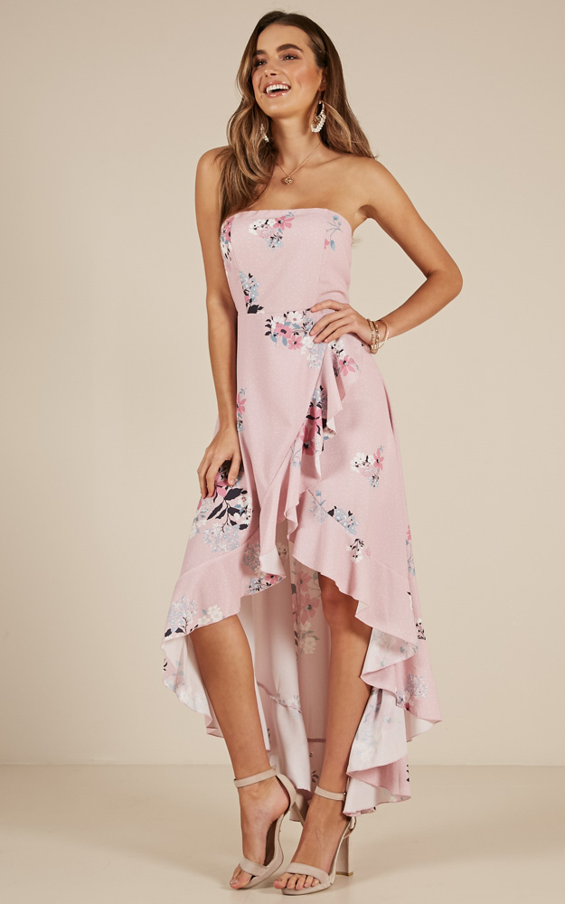 Dancing Barefoot Maxi Dress In Blush Floral Showpo