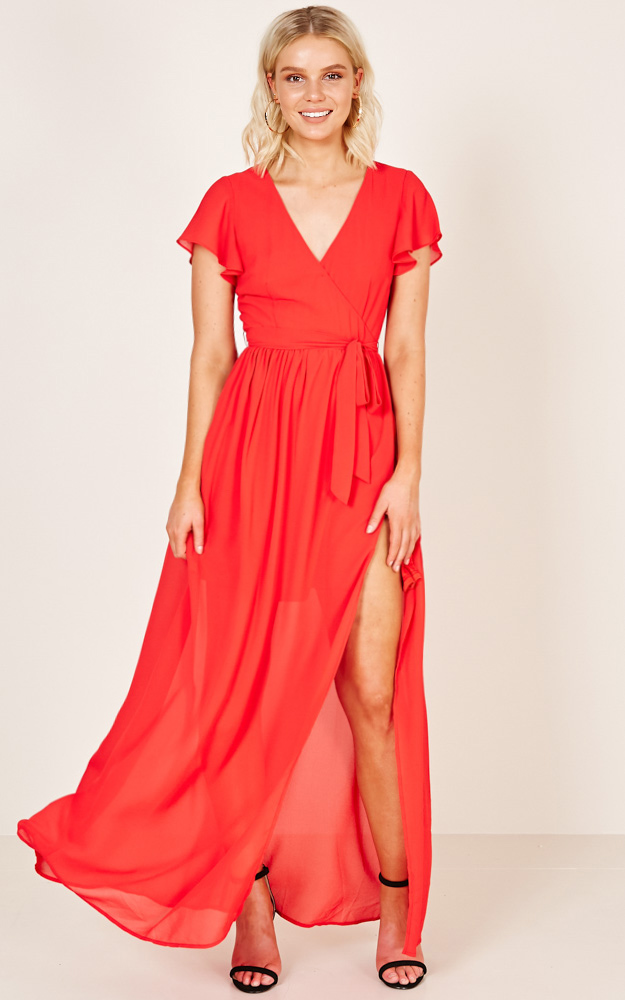 Ever After Dress In Red Showpo