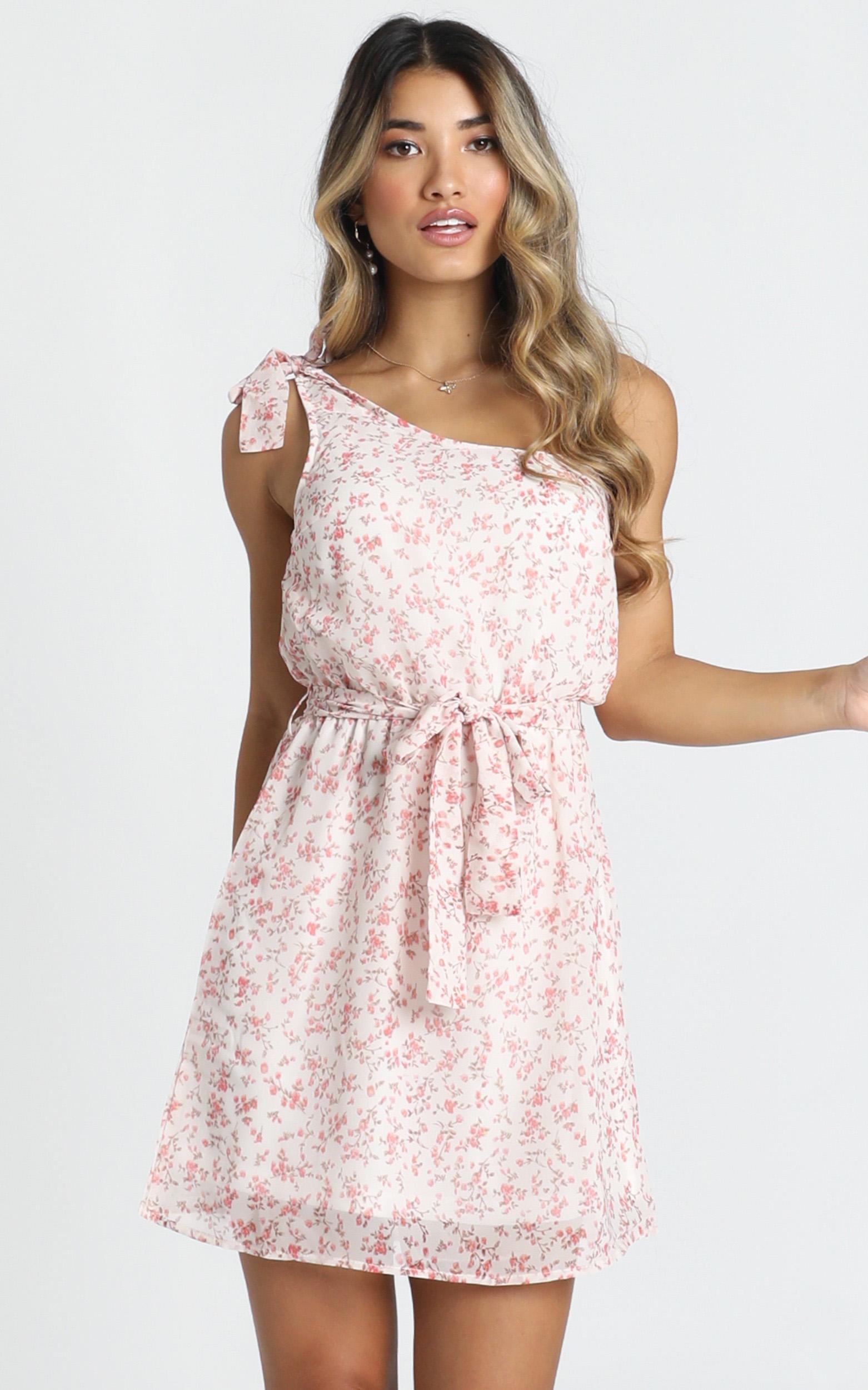 Image of Showpo Laura One Shoulder Dress in pink floral -  (XS) The Floral