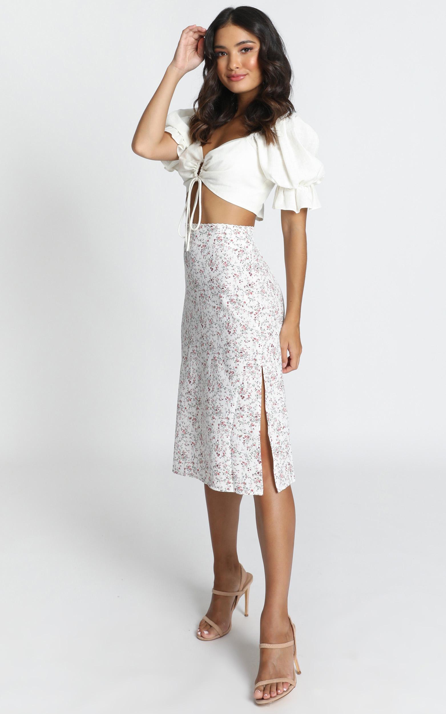 Image of Showpo All Over Now Skirt in white -  (XS) Midi Skirts