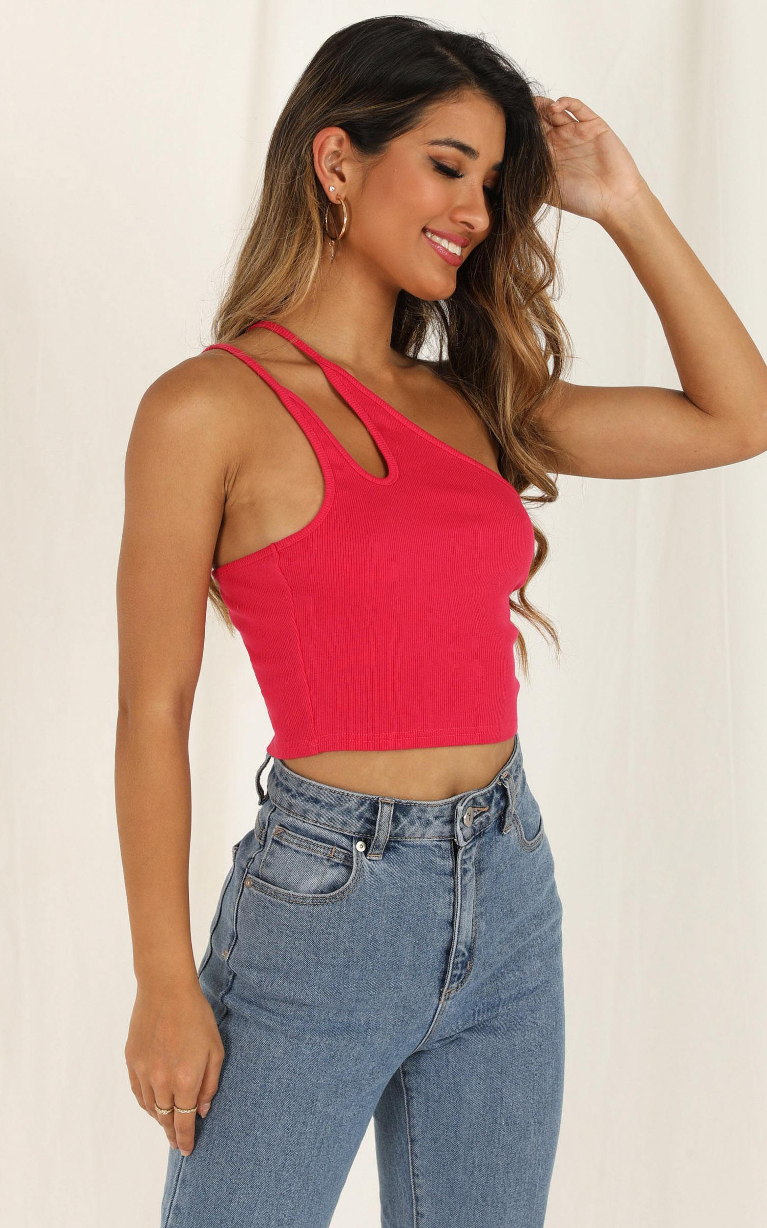 Image of Showpo All The Answers top in berry -  (L) Crop Tops