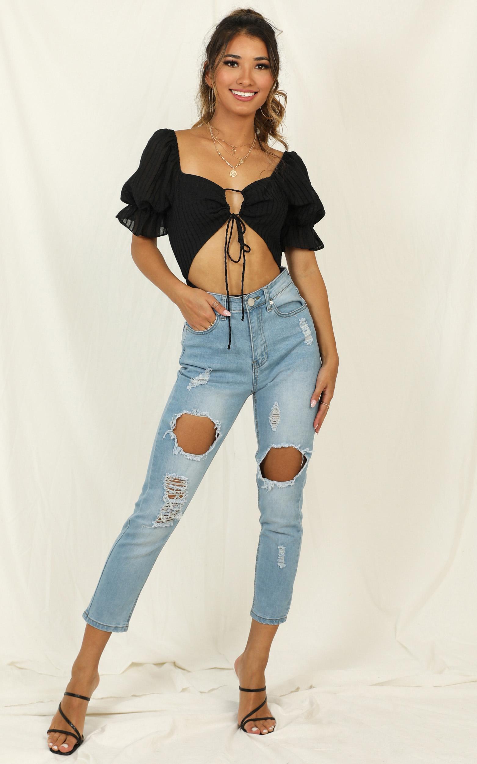 Cut Them Off Bodysuit In Black