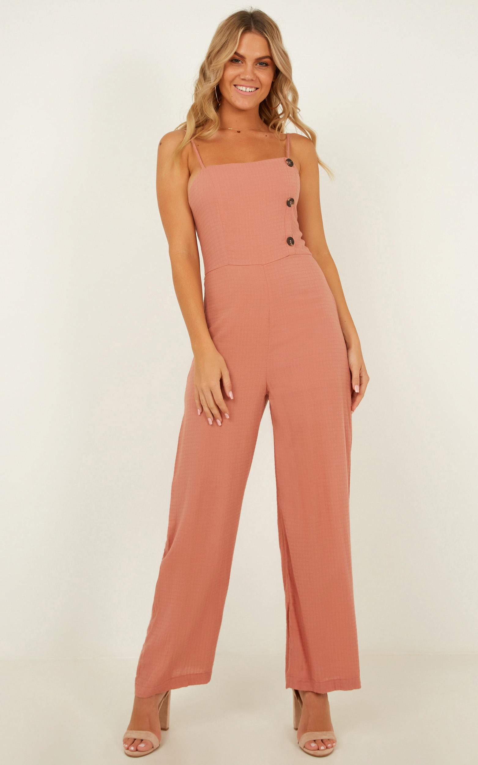 dusty rose jumpsuit