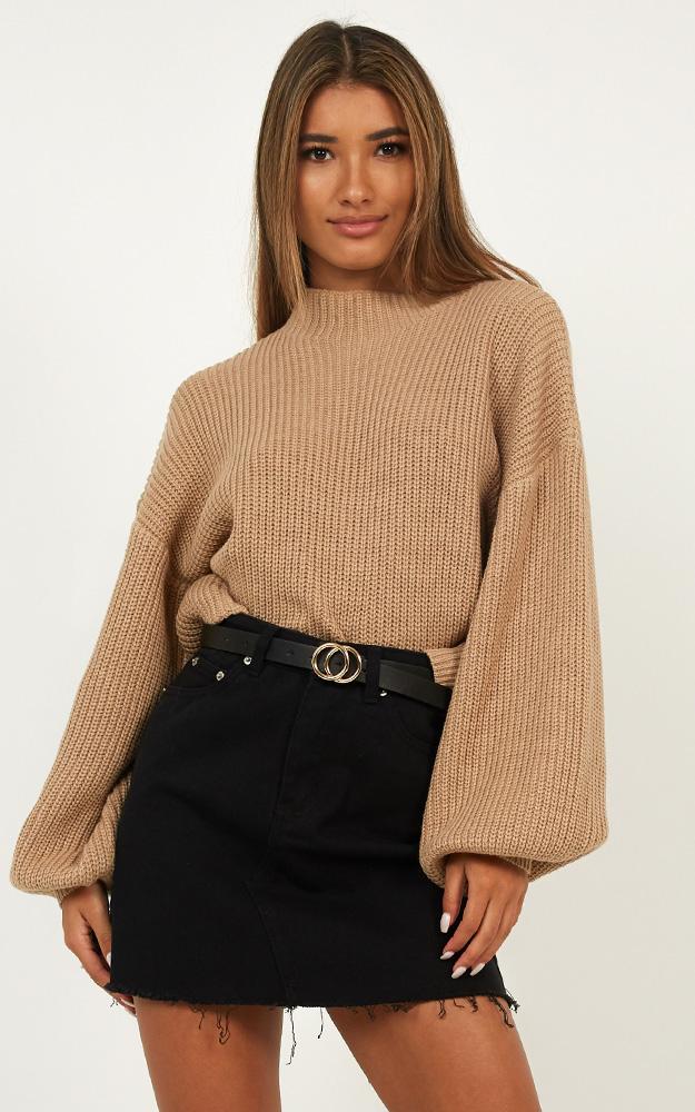 Image of Showpo I Feel Love Oversized Knit Jumper in mocha -  (XXL) Knit Tops