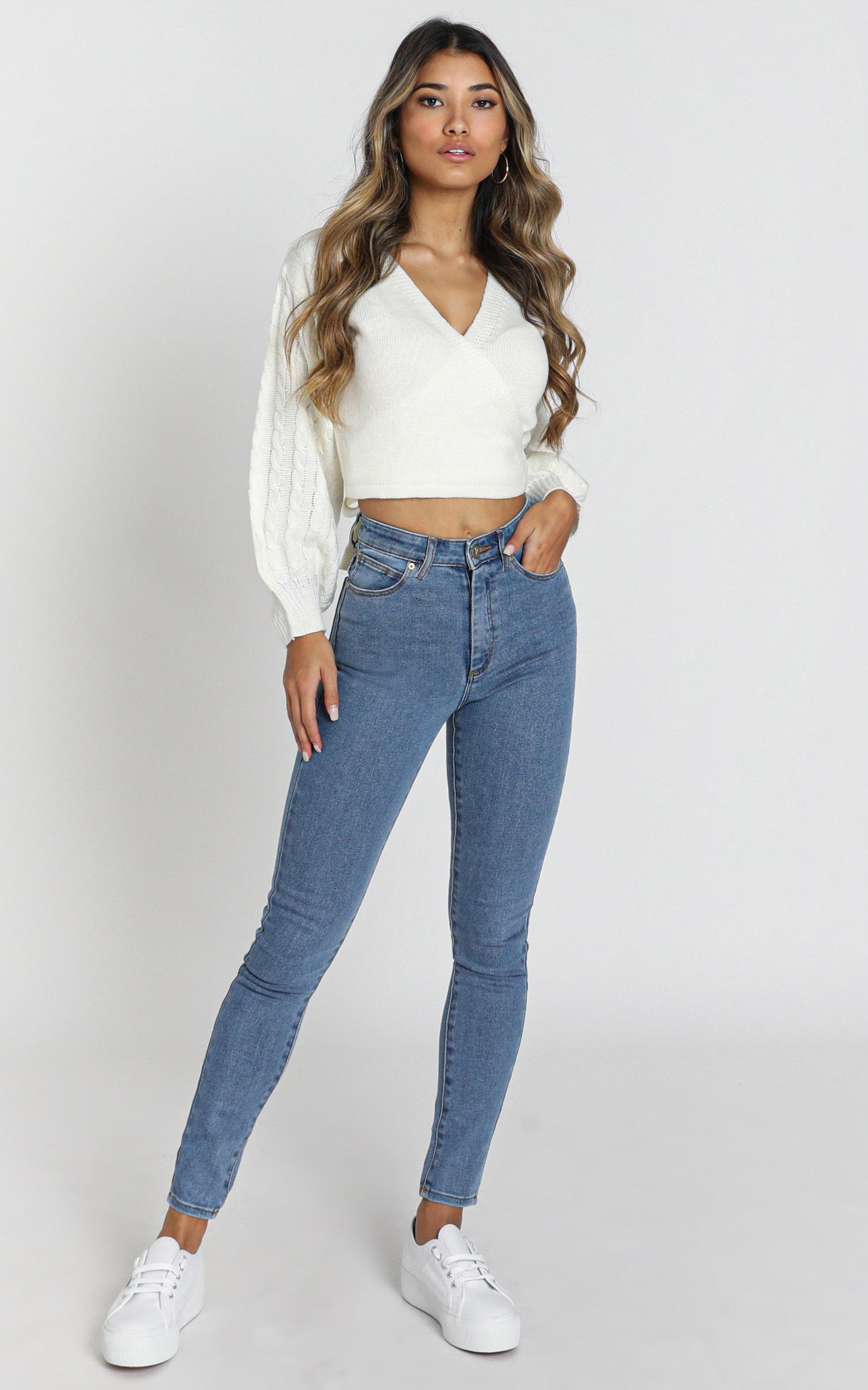 Image of Showpo Abrand - A High Skinny Ankle Basher Jeans in la blues -  (S)