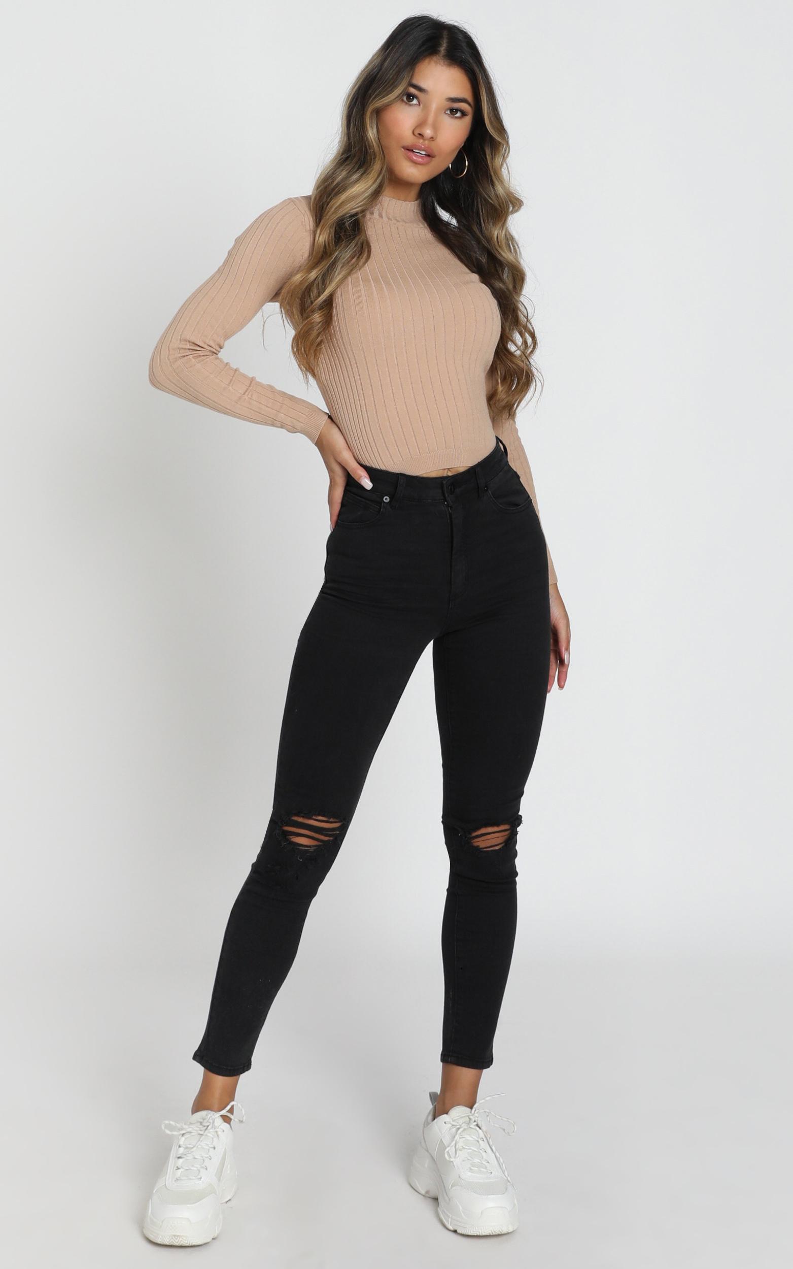 Image of Showpo Abrand - A High Skinny Ankle Basher Jeans in buster black -