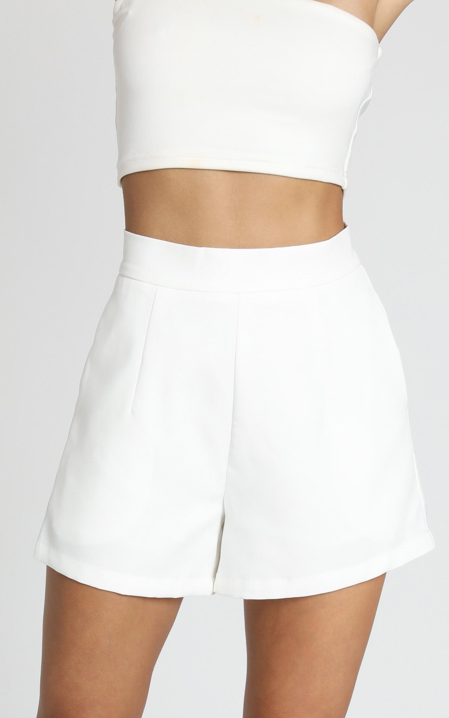 Image of Showpo Along The Ride shorts in white -  (XXS) Tailored Shorts
