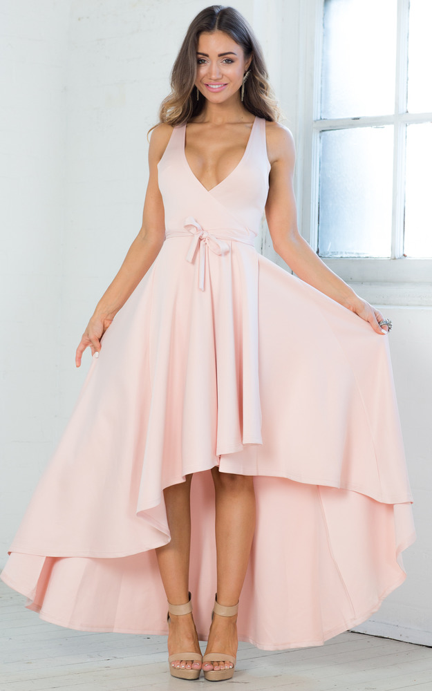 blush colored gowns