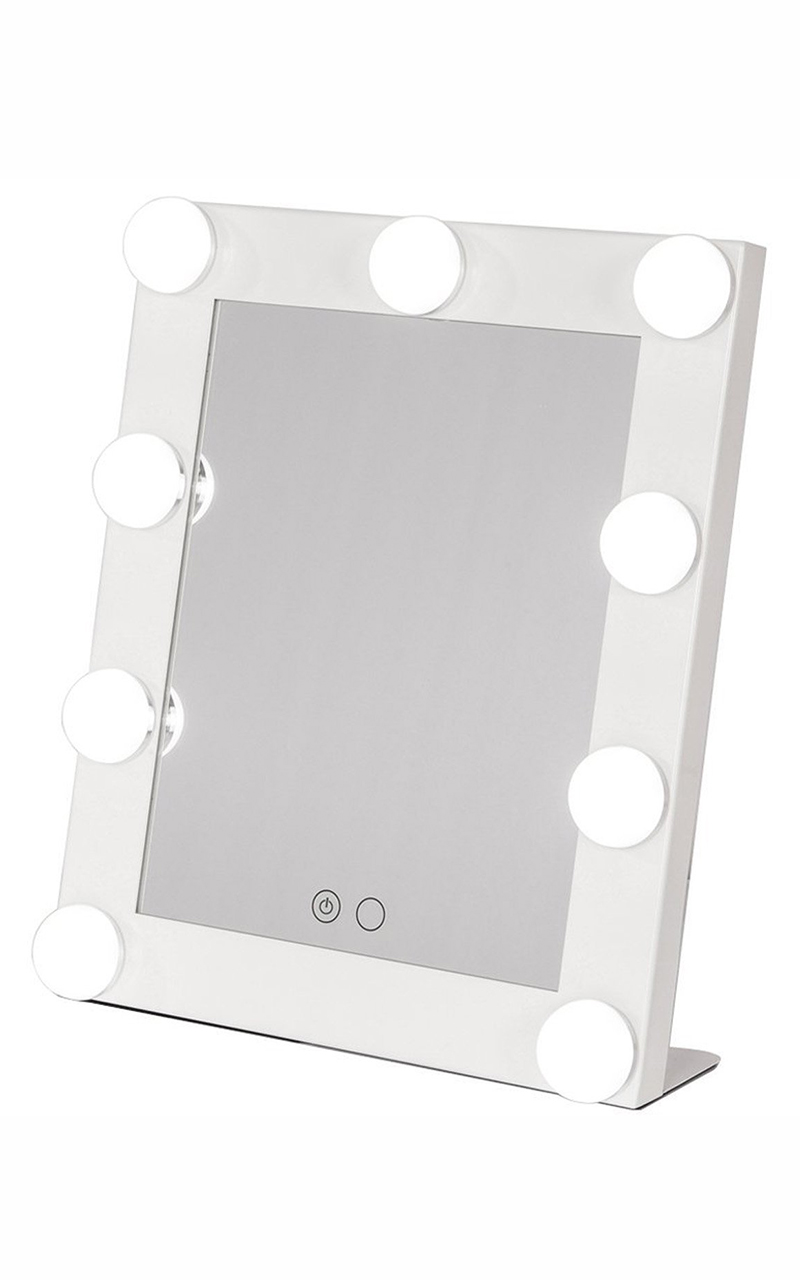 Glamour Hollywood Makeup Mirror in white Showpo