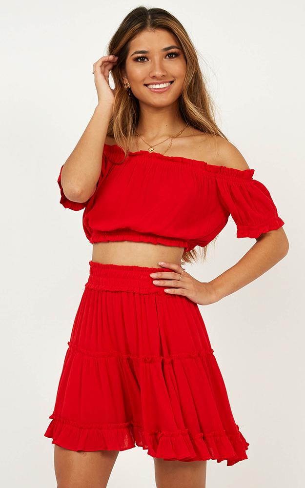 Nobody But You Two Piece Set In Red | Showpo
