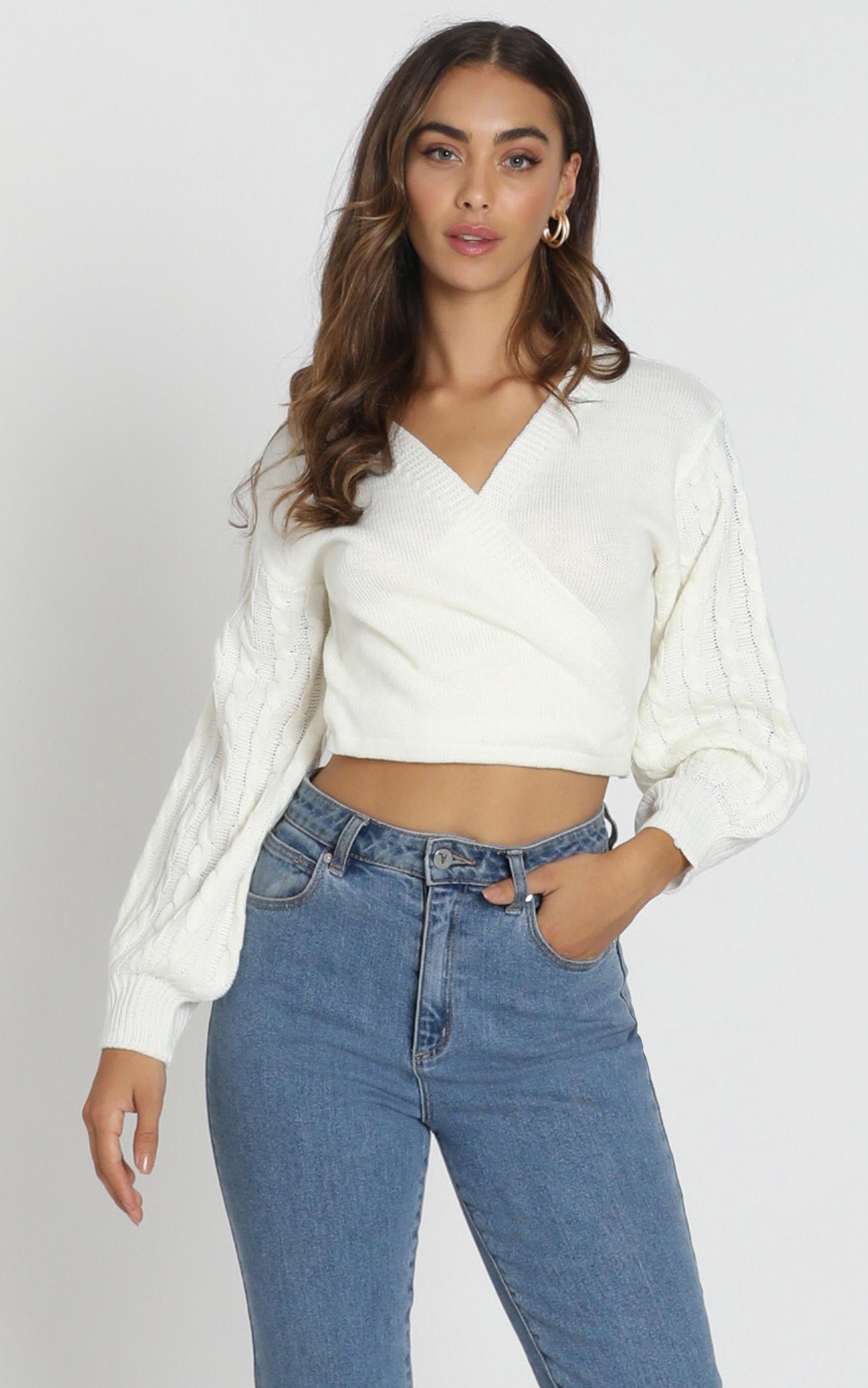 Image of Showpo Wrapped in Love Jumper in cream -  (L) Long Sleeve Tops