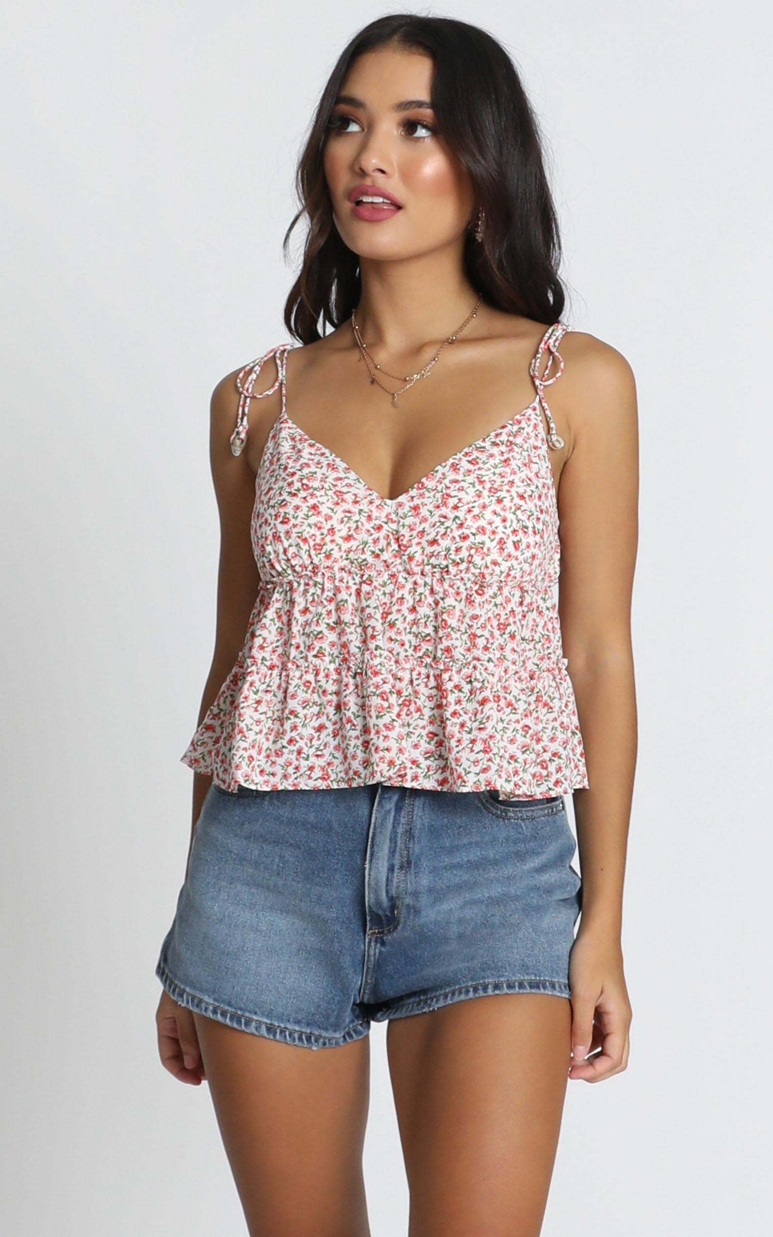 Image of Showpo Age Of Chance Top in floral -  (XS) Floral Tops