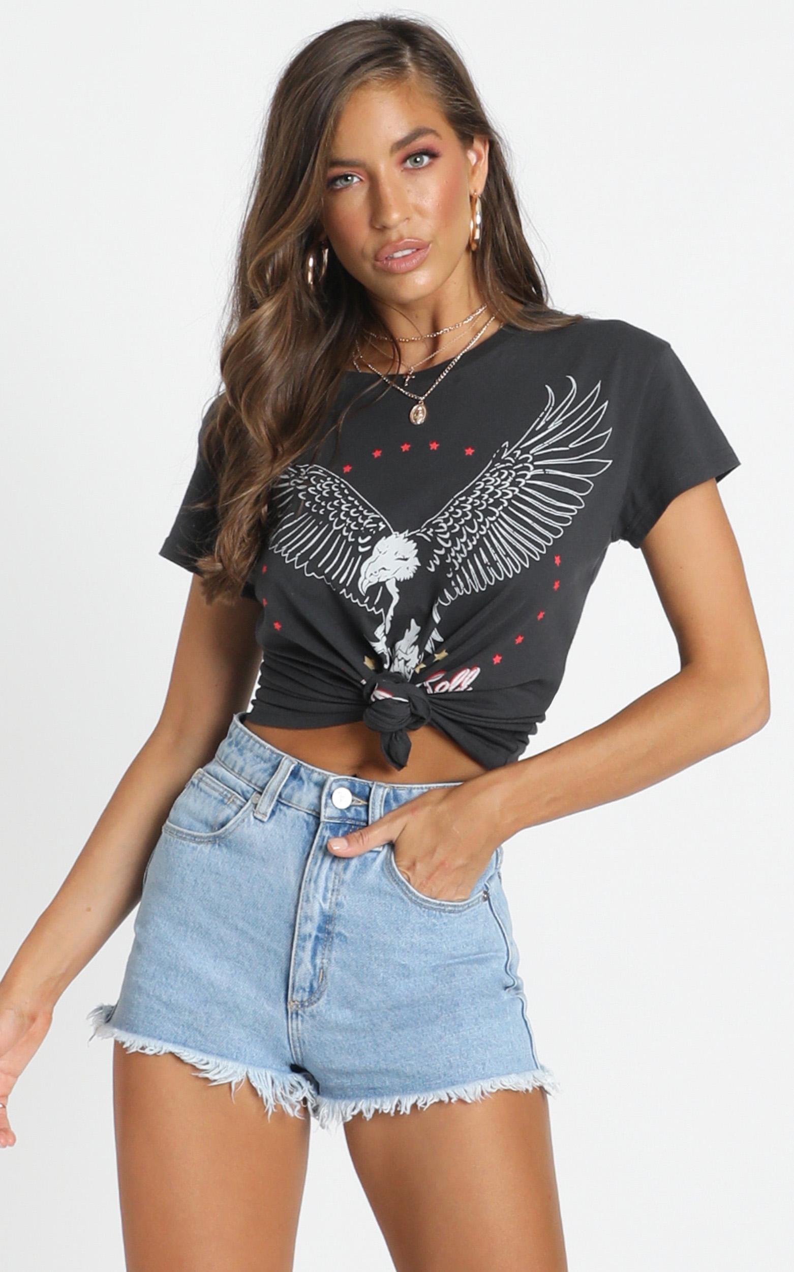 Image of Showpo Abrand - A High Relaxed Denim Shorts in esmerelda -  (S) Denim