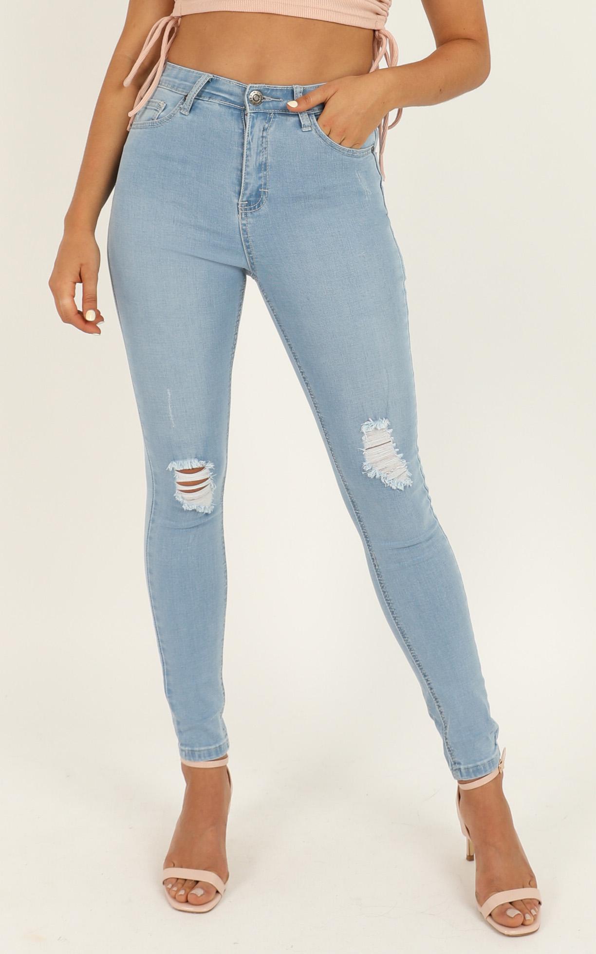 Brooke Skinny Jeans In Light Wash Denim | Showpo