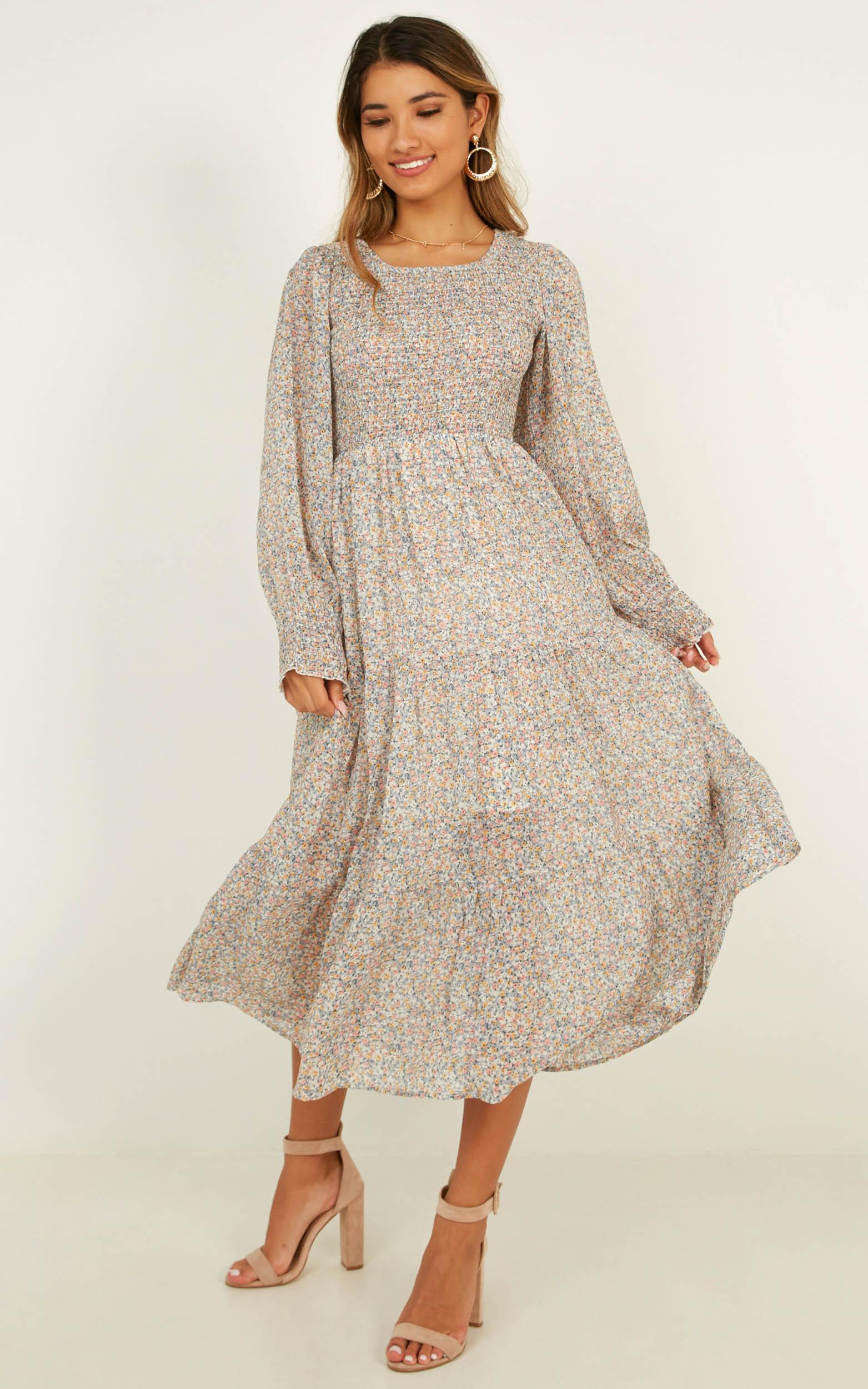 Lost Lovers Dress In Multi Floral