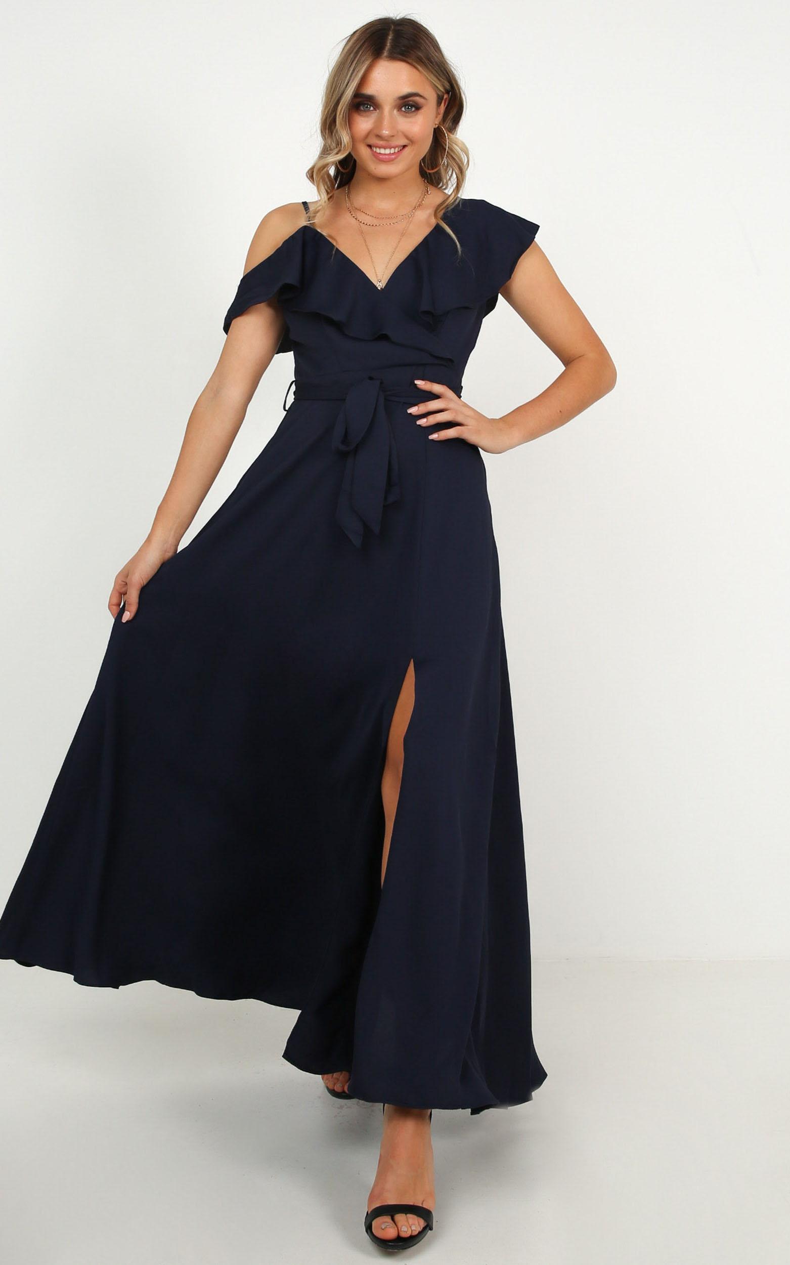 Love Reunited Maxi Dress In Navy