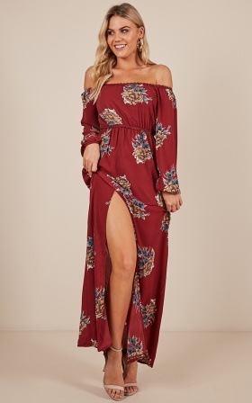 Maxi Dresses Casual Summer Evening Showpo Not Just For You Dress In Wine Fl