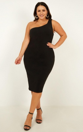 Flowing Black Dress Girl
