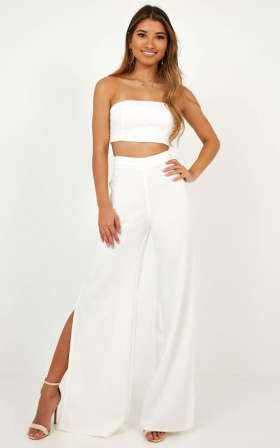 white formal 2 piece set