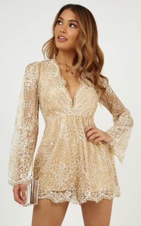 gold playsuits