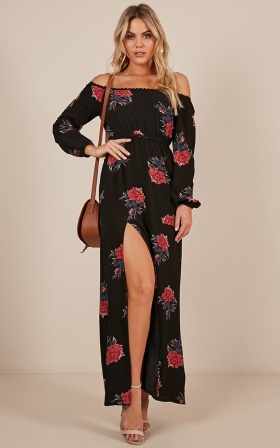 Maxi Dresses Casual Summer Evening Showpo Not Just For You Dress In Black Fl