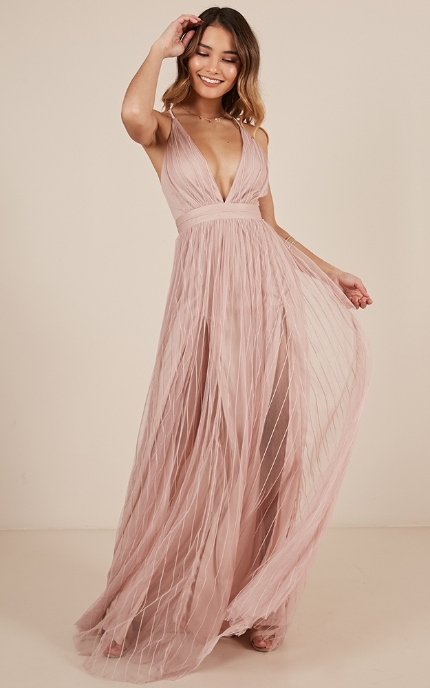 Teen Hearts Maxi Dress In Blush | Showpo