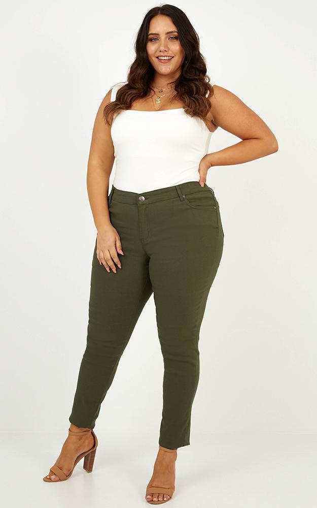 ladies khaki jeggings