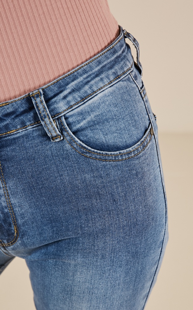 Zoey Jeans In Mid Blue | Showpo