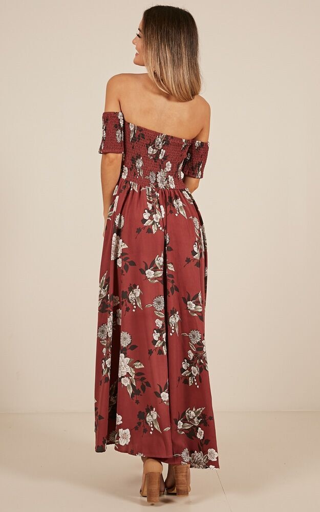 Classy Sassy Maxi Dress In Dark Rose Floral | Showpo