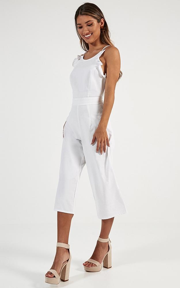 My Exclusive Jumpsuit In White Linen Look | Showpo