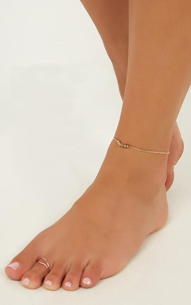 Distant Horizon Anklet And Toe Ring 2 Pack In Gold Showpo