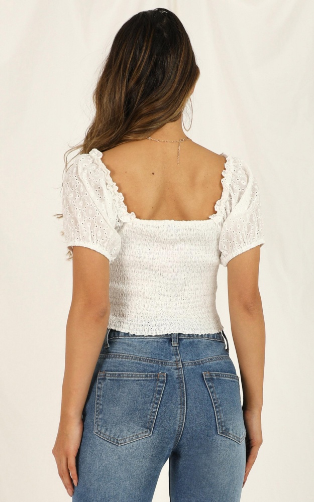 Lifes Too Short Top In White Lace | Showpo