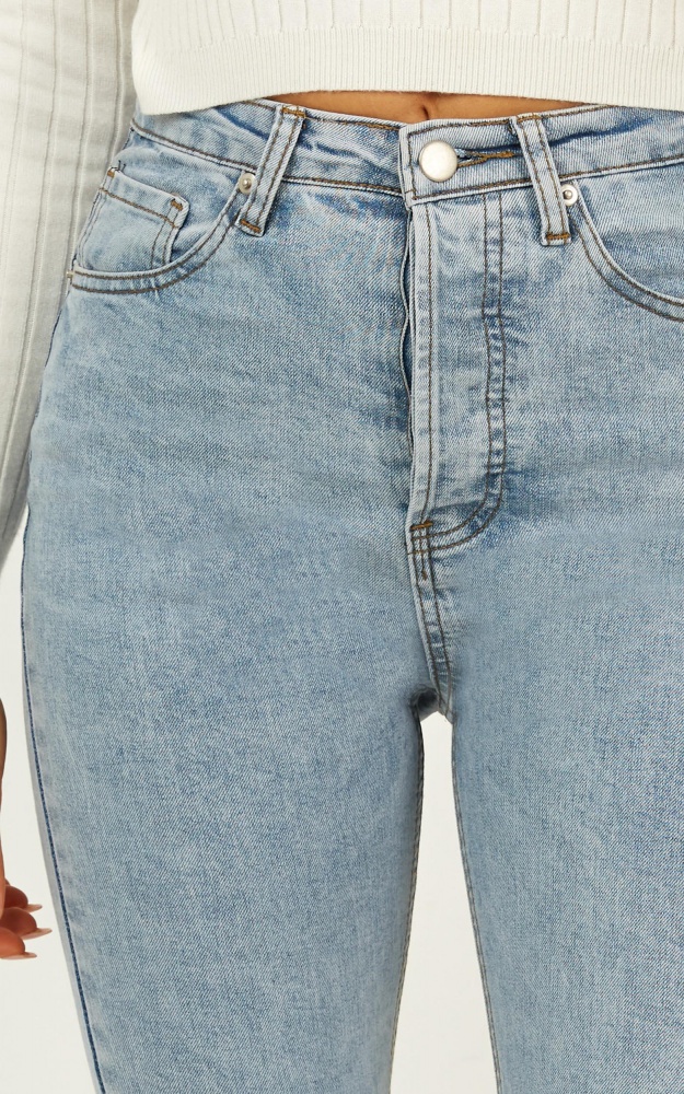 Jessie Jeans In Light Blue Denim Light Blue Denim | Showpo