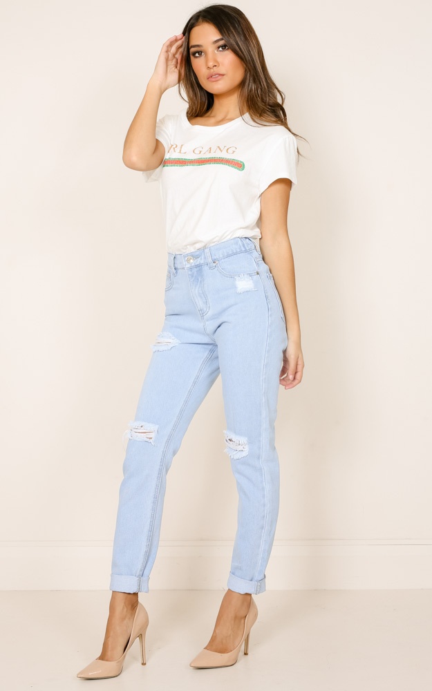 Lydia Jeans In Light Wash | Showpo