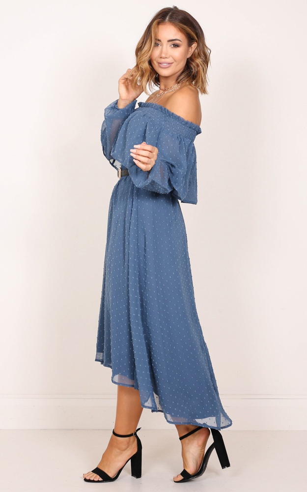 Heart And Soul Dress In Blue | Showpo