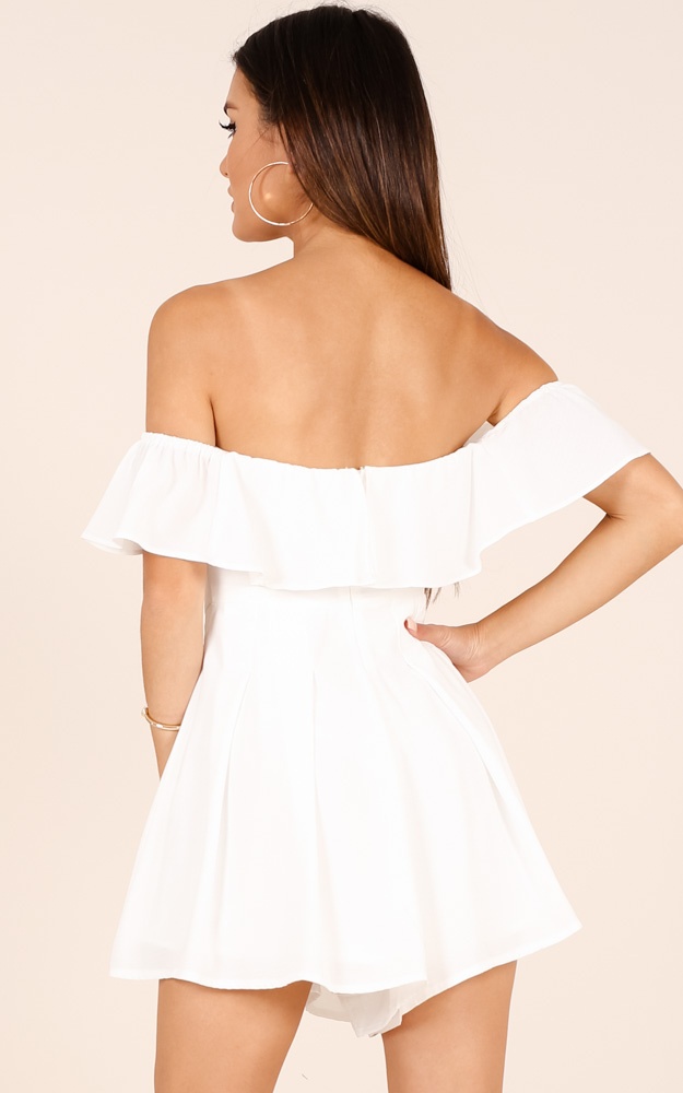 All My Life Playsuit In White | Showpo