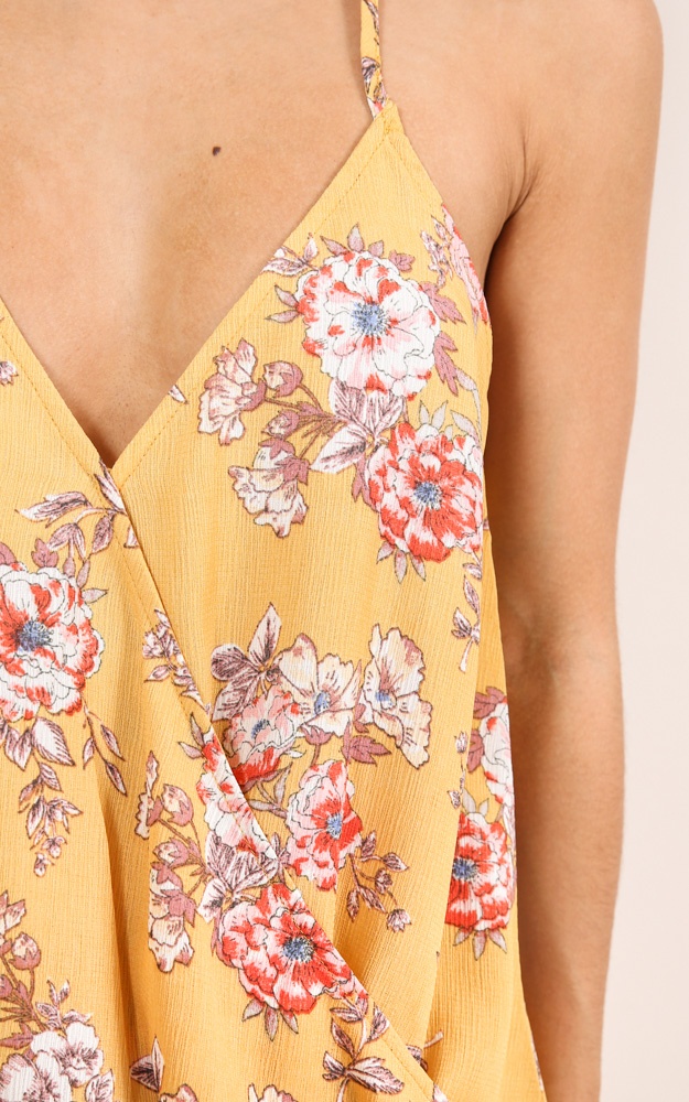 Perfect Melody Top In Mustard Floral Showpo