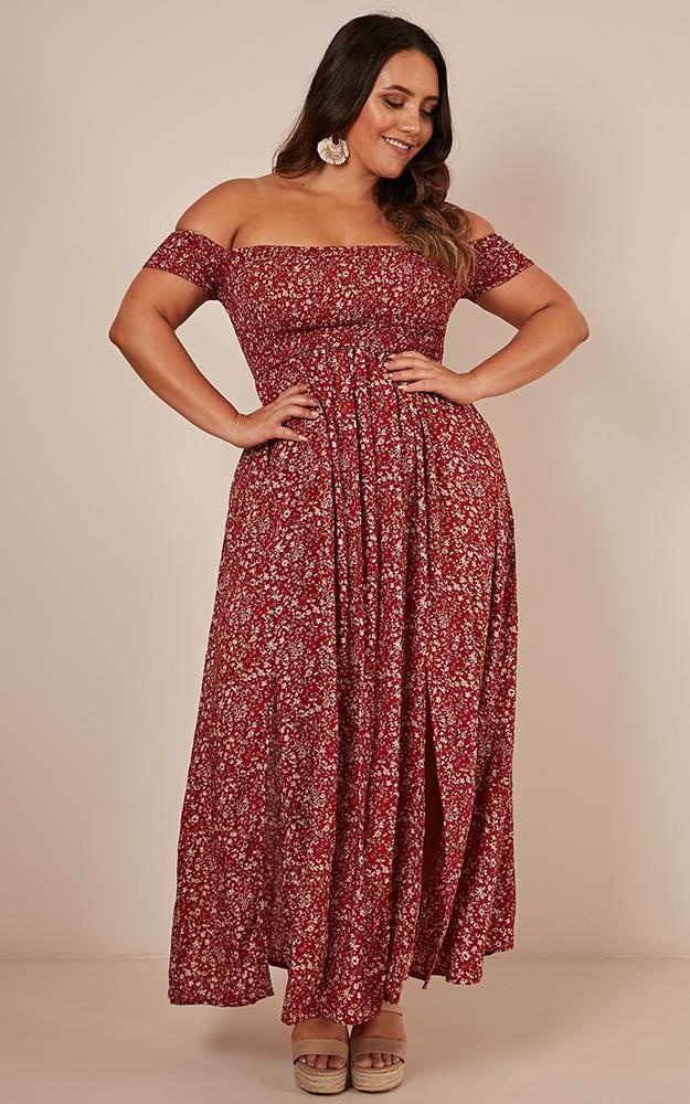 Daytime Dancer Maxi Dress In Red Print | Showpo