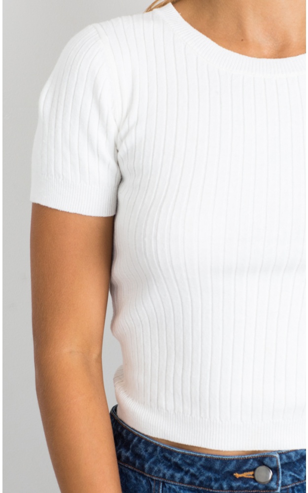 Called It Crop Top In White Showpo