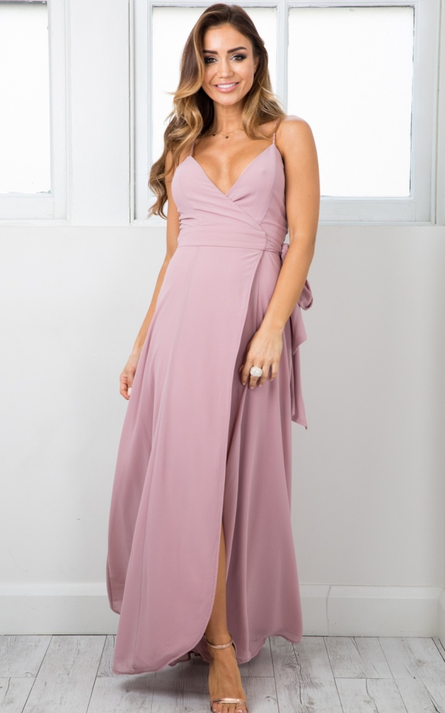 By Yours Truly Maxi Dress In Mauve | Showpo