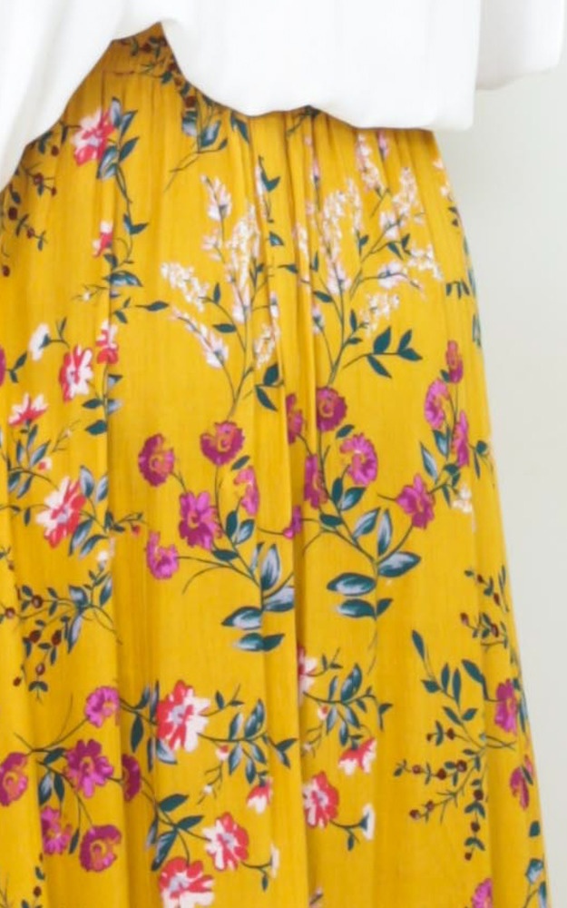 Flourish Maxi Skirt In Yellow Floral Showpo