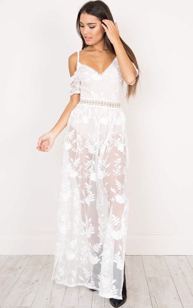 Up For It Dress In White Lace | Showpo