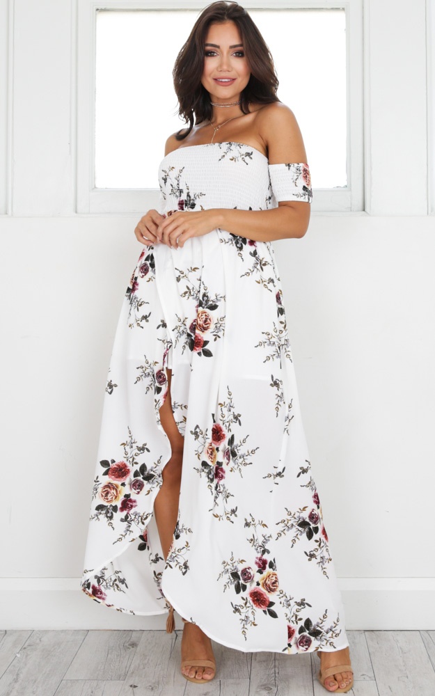 Lovestruck Maxi Dress In White Floral | Showpo