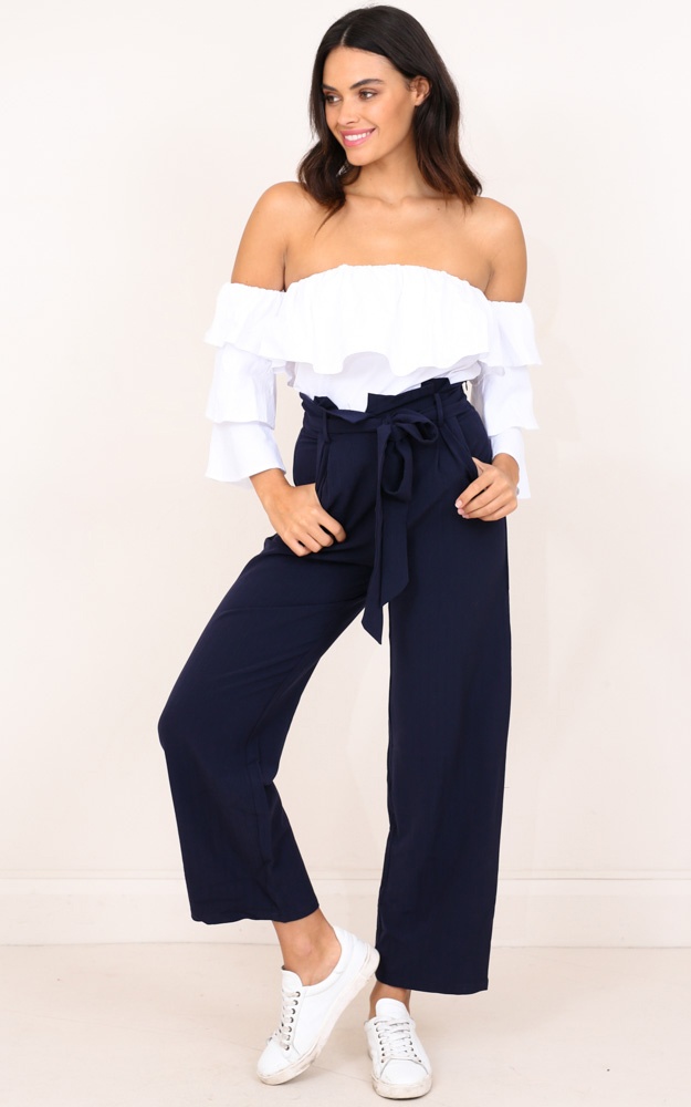 All Tied Up Pants In Navy | Showpo