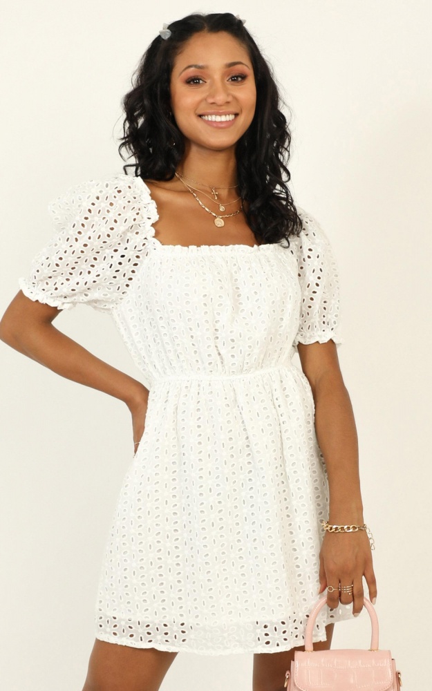 Change My World Dress In White Lace Showpo