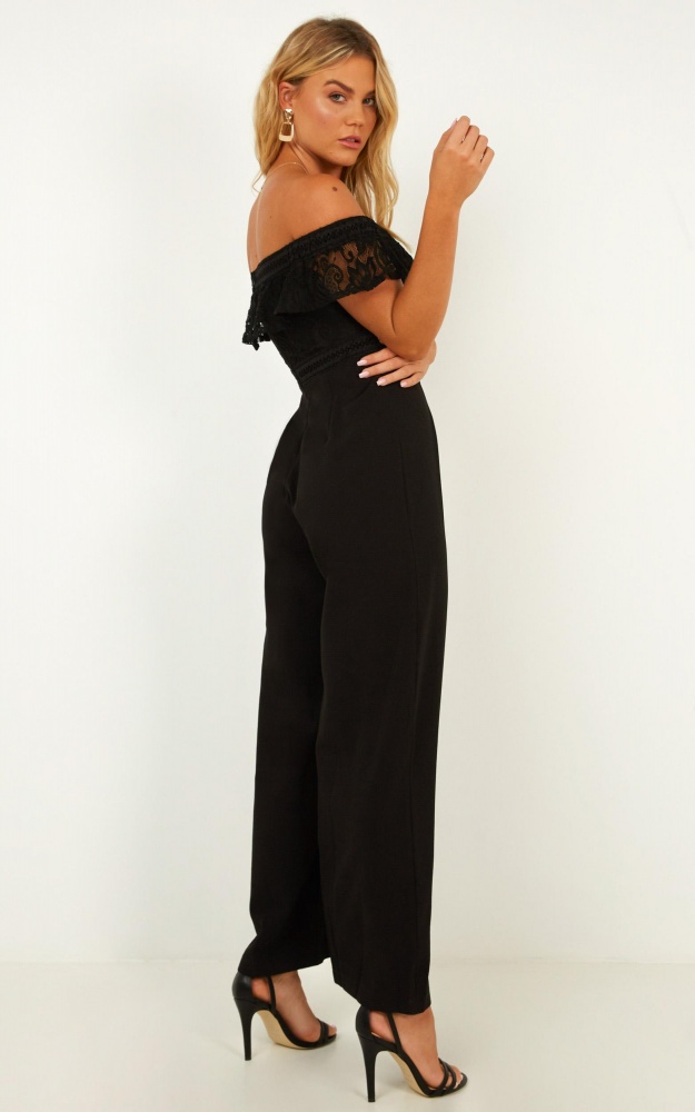 Coastal Nights Jumpsuit In Black Showpo