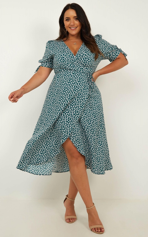 Dont Dream Its Over Dress In Emerald Floral Dont Dream Its Over Dress In Emerald Floral