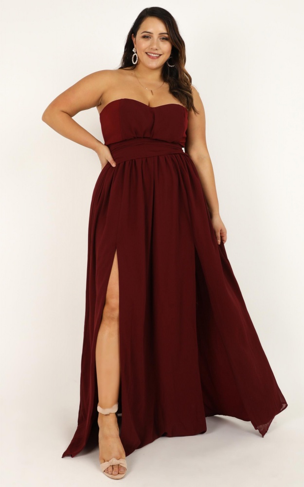 BURGUNDY BRIDESMAID DRESS