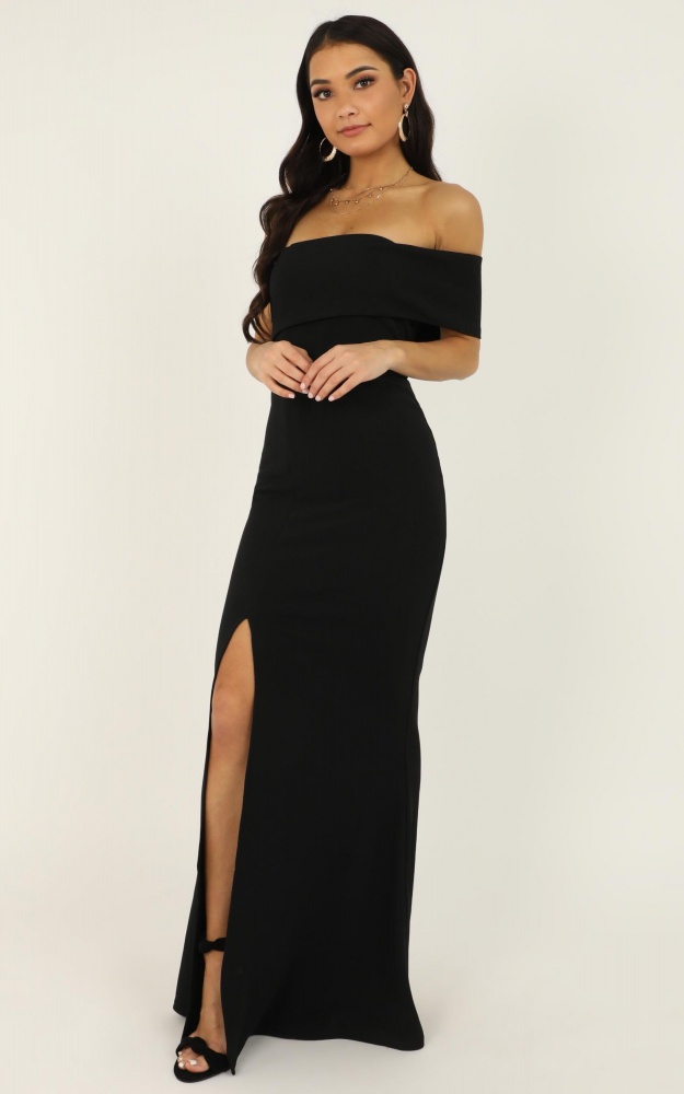 Glamour Girl Maxi Dress In Black | Showpo